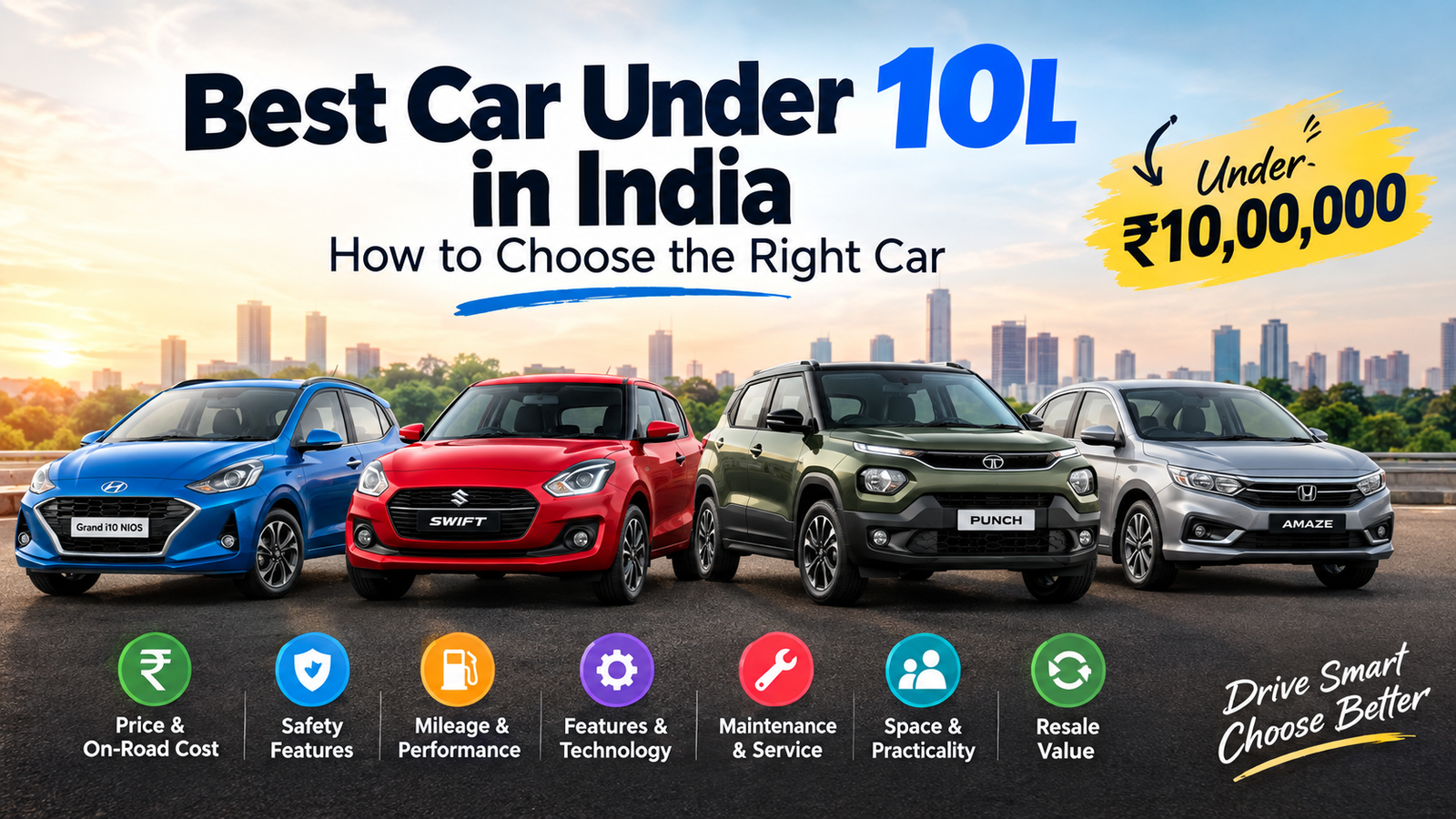 Read more about the article How to Choose the Best Car Under 10L in India